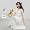 Elegant V-Neck Pleated Chiffon Dress