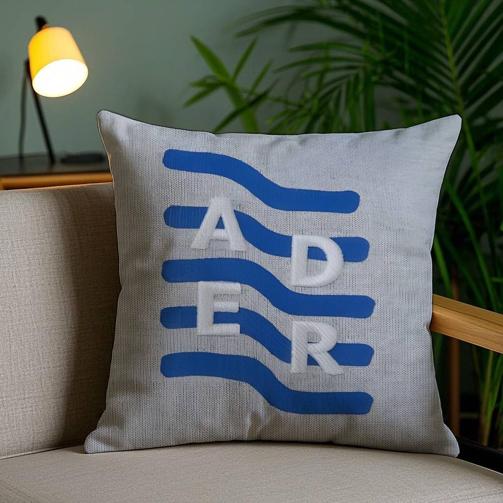 

Avant-garde Fashion Ader Error-E Pillow Case Anti-dustmite Pillowcase Invisible zipper silky short plush Sofa cushion cover 12x12Inch