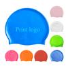 High Elastic Stock Sale Unisex Color Print Swim Hat Custom Silicone Swim Cap for Adult Kids