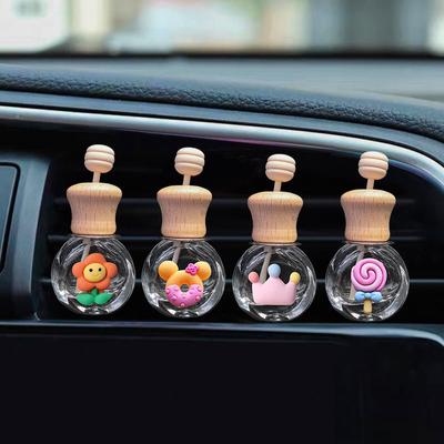Cartoon Auto Air Outlet Parfüm Flasche Auto Aromatherapie Flasche Holz Nette Ätherisches Öl Flasche Auto Nette Dekoration
