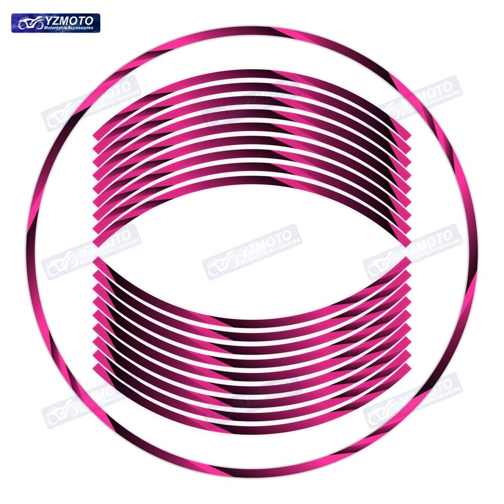 Motorcycle Reflective 17 Inch Wheel Stickers Racing Rim Stripe Tape Hub Decal Motorbike For Yamaha YZF R1 R6 R7 FZ1 FZ6 FZ8