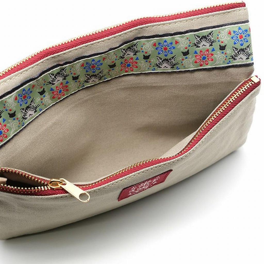 [Wachifield] Dayan the Cat Flower and Cat Tyrolean Double Pouch