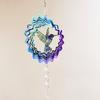Hummingbird Wind Chime Colorful Rotating Metal Spinner for Garden Decor Outdoor Hanging Ornament Soothing Patio Windcatche