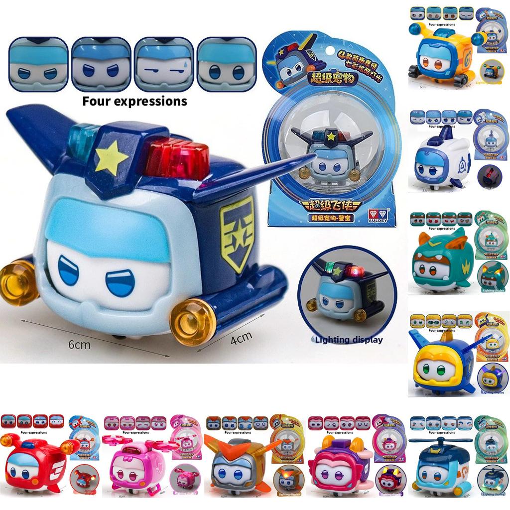 Lets Go Super Wings Pet Robots With Flashing Lights And Diy Control For Kids