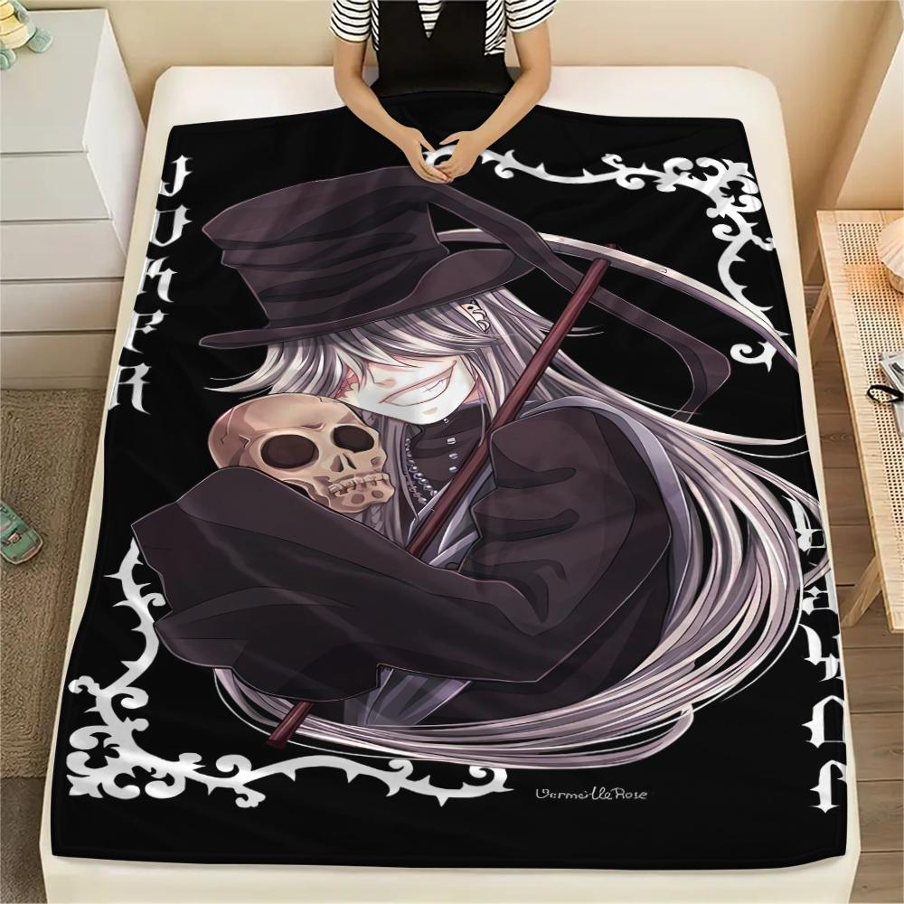 1PC Black Butler Print Flannel Blanket, High quality All Seasons, Home Decor, Warmth and Comfort, Perfect for Christmas Gifts
