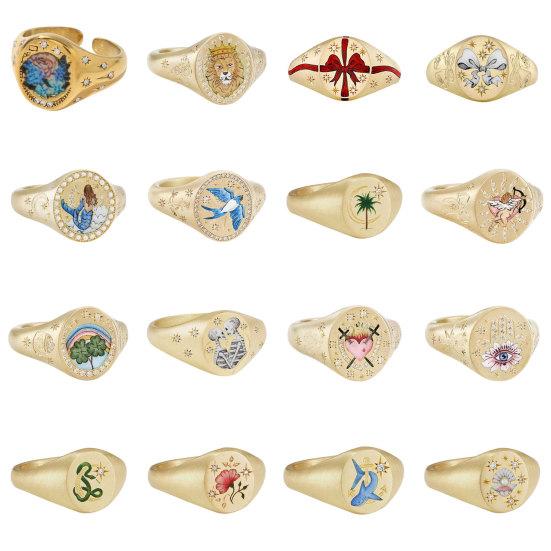 Butterfly Heart Pattern Versatile Finger Ring Titanium Steel 1 Pc