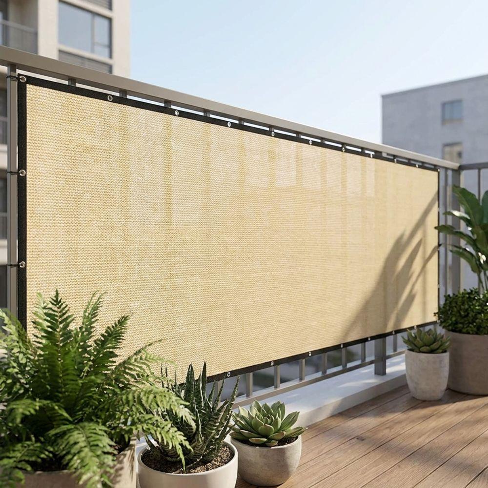 Sun Protection Yard Heat Insulation Privacy Net Railing Shade Cloth Screen  Car Shed Awning