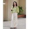 Women's Pleated Straight-Leg Casual Pants