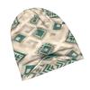 ZLIENSZUS Bohemian Knit Hat for Adults - Flat Print Geometric Folk with ZLIENSZUS Suitable for City Walks, Casual Outfits, Weekends & Casual Attire, S