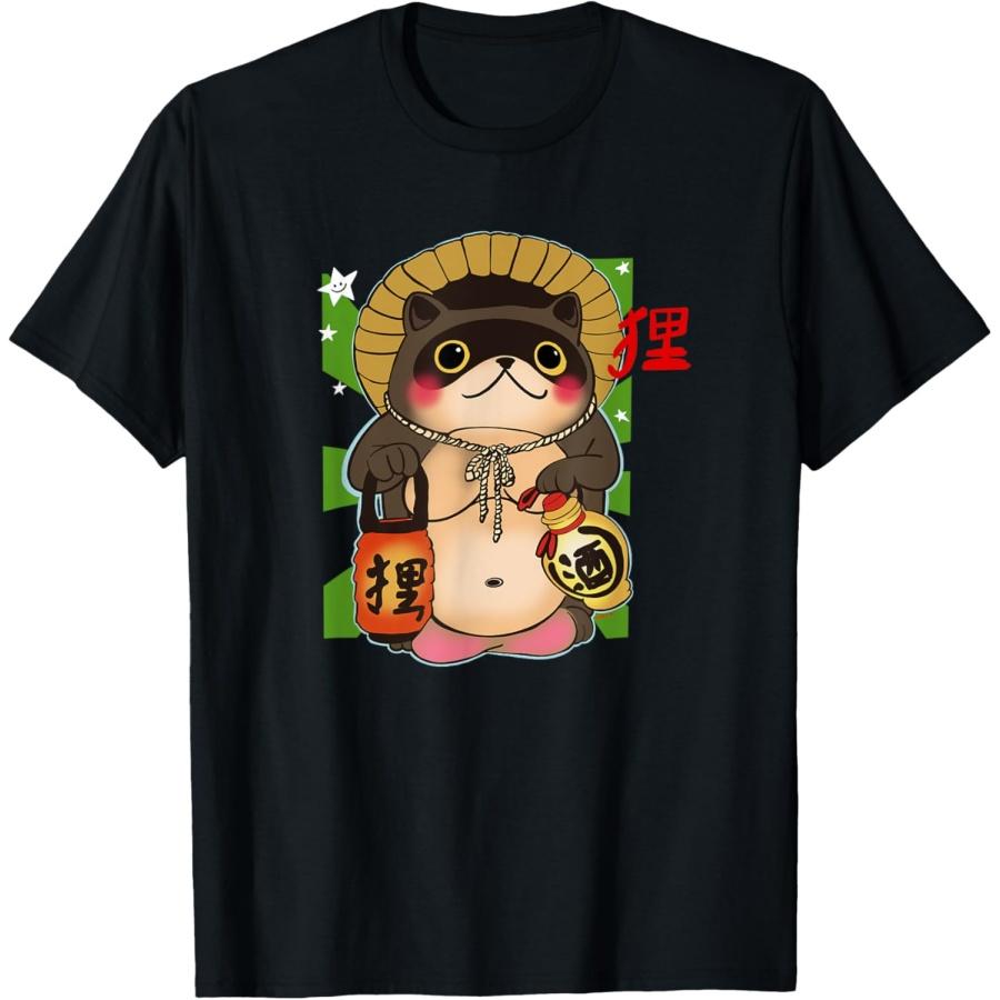 Тануки Японская енотовидная собака Каваи Мужская Женская Футболка S