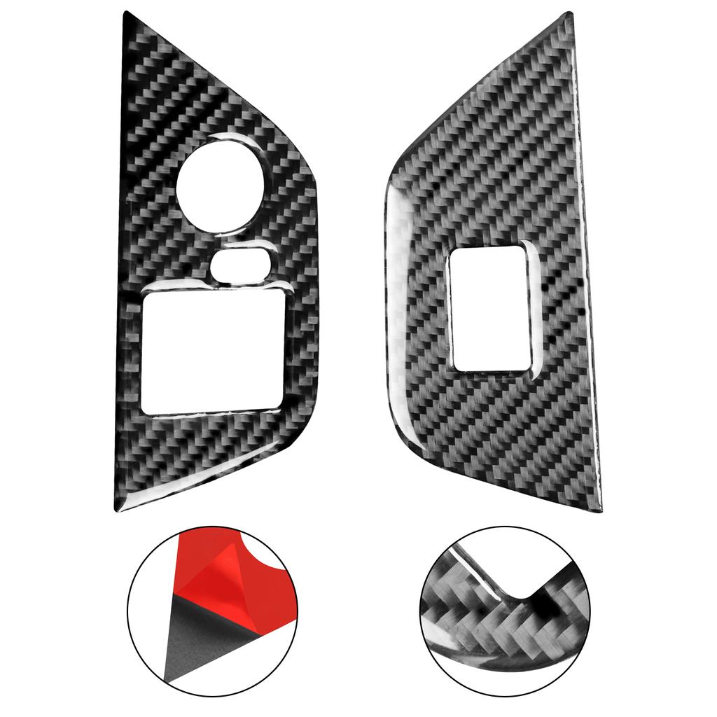 Carbon Fiber Side Door Window Switch Lifter Button Cover Interior Trim Sticker For BMW Z4 E85 E86 2003 2004 2005 2006 2007 2008