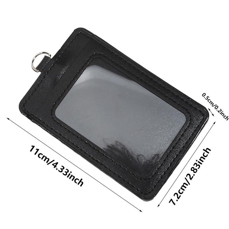 Pu Badges Holder Rope Retractable Lanyard for School Office Work Tag Credentials Pass ID Students Meal Bus Credit Card Protector