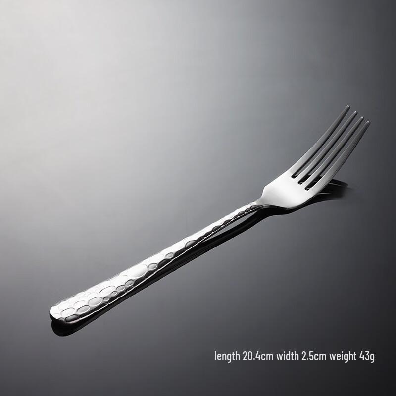 Qianxing 410 Stainless Steel Water Drop Embossed Dinner Fork Set