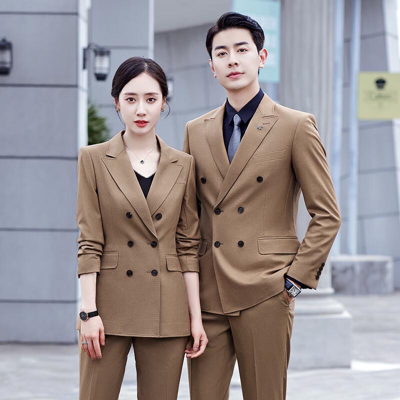 Унисекс двубортный деловой костюм Treloman L