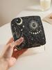 1 portable sanitary napkin storage bag, made of moon star pattern and diamond mesh , lightweight women's tissue bag