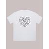 European Size Men's Basic Short-sleeve T-shirt with a Versatile Design Featuring a Heart-shaped Cat Graphic Regular Fit