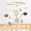 A58Z Baby Crib Wall Hanging, Wooden Wind Chime Ornament, Starry Sky Crib Mobile, Simple Baby Room Decoration