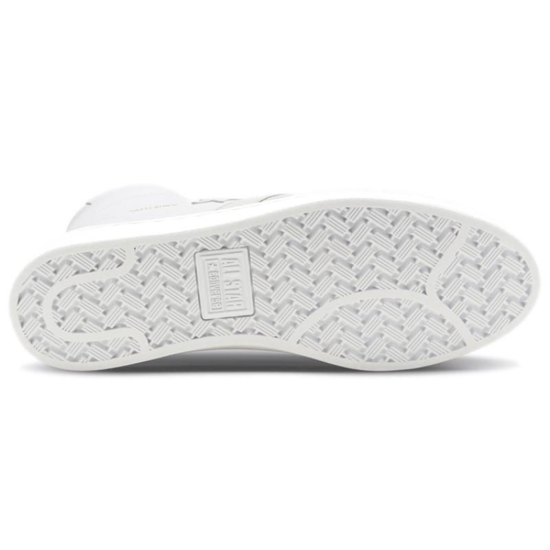 Converse Cons Pro Leather Non-Slip Shock Absorption High-Top Board Shoes Unisex White