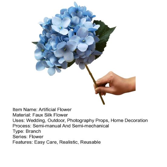 Künstliche Hortensie UV-beständig Gefälschte Seidenblume Zuhause Hochzeitsparty Babyparty Tischdekoration Innen Außen Künstliche Blüte Dekoration
