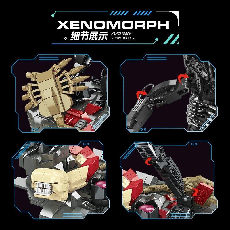 Creative Moc Alien Monster Building Blocks Bricks Set Diy Alien Figures Assembly Model Kit Toys For Children Adult Boys Gifts