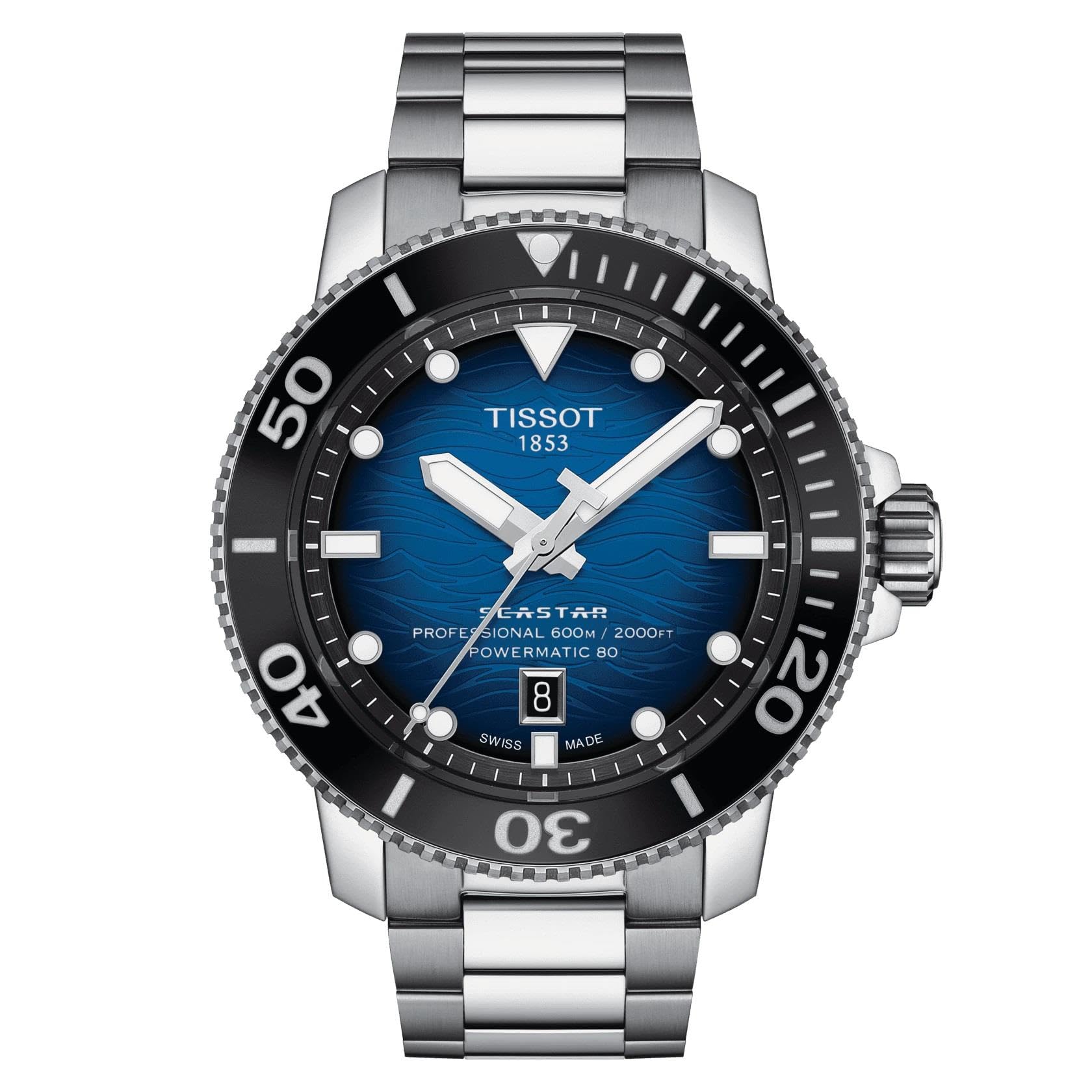 

Чоловічий годинник Tissot Seastar 2000 Professional з синім циферблатом і браслетом, Модель T1206071104101 [Офіційний імпорт]