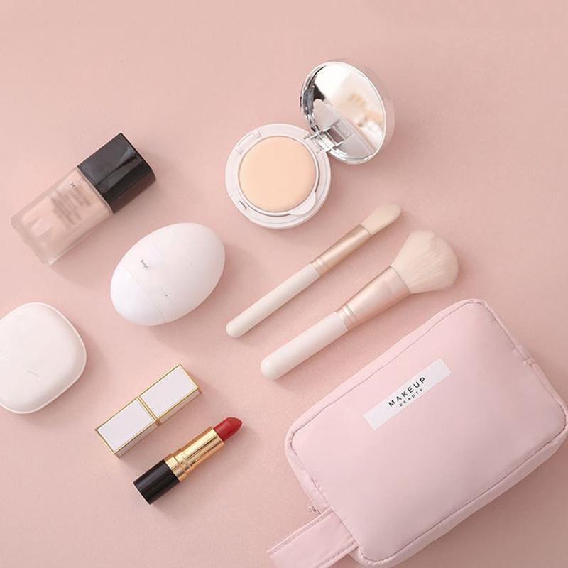 1pc Portable Cosmetic Bag, Gift for Valentine's Day for Travel Storage Bag, Makeup Bag, Cosmetic Bag, Vacation Organizer, Large Capacity