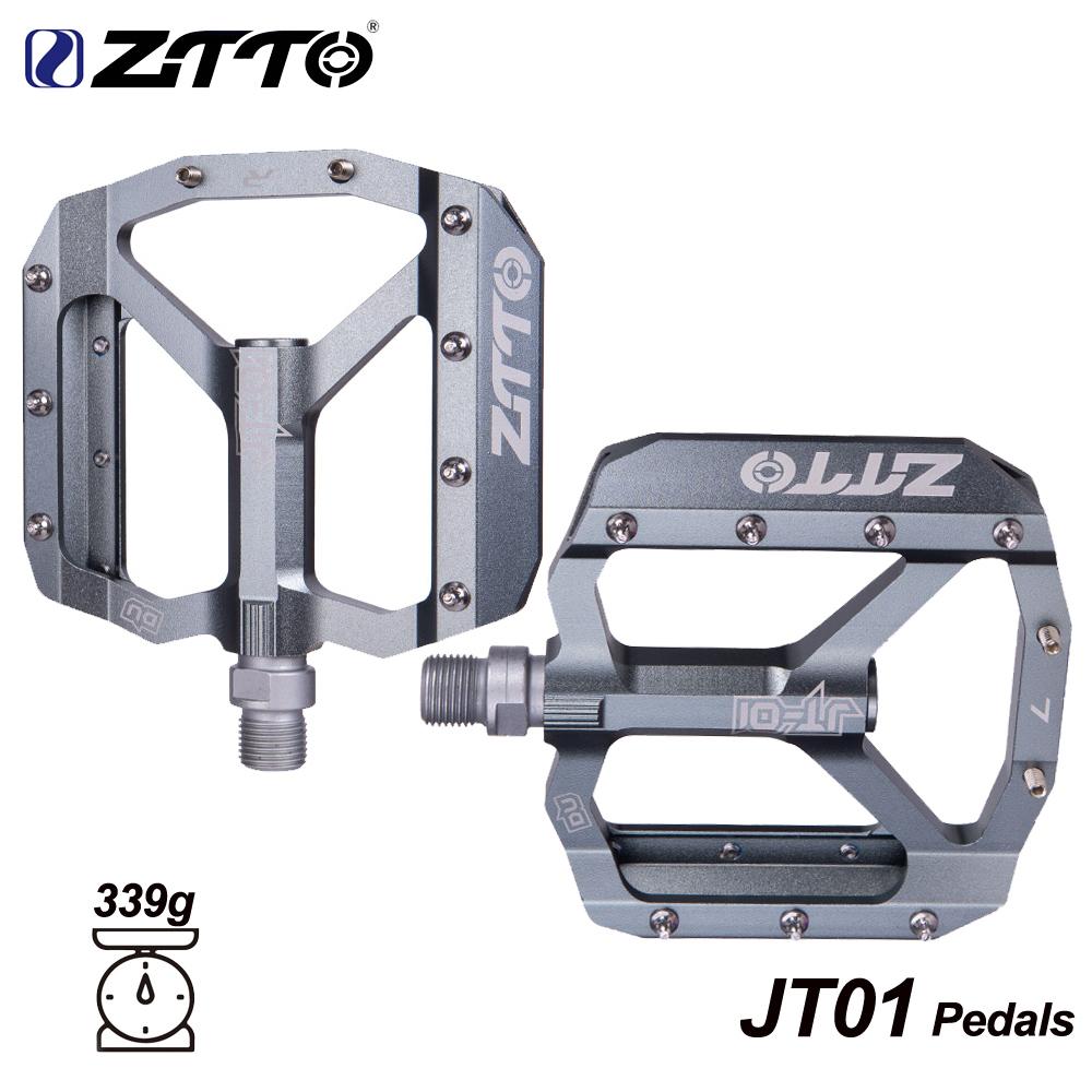 

ZTTO MTB Cycling Pedals DU Sealed Bearing Ultralight Aluminum Alloy Footboard Anti-Slip Bicycle Platform Pedals DH Bicycle Parts JT01 Titanium