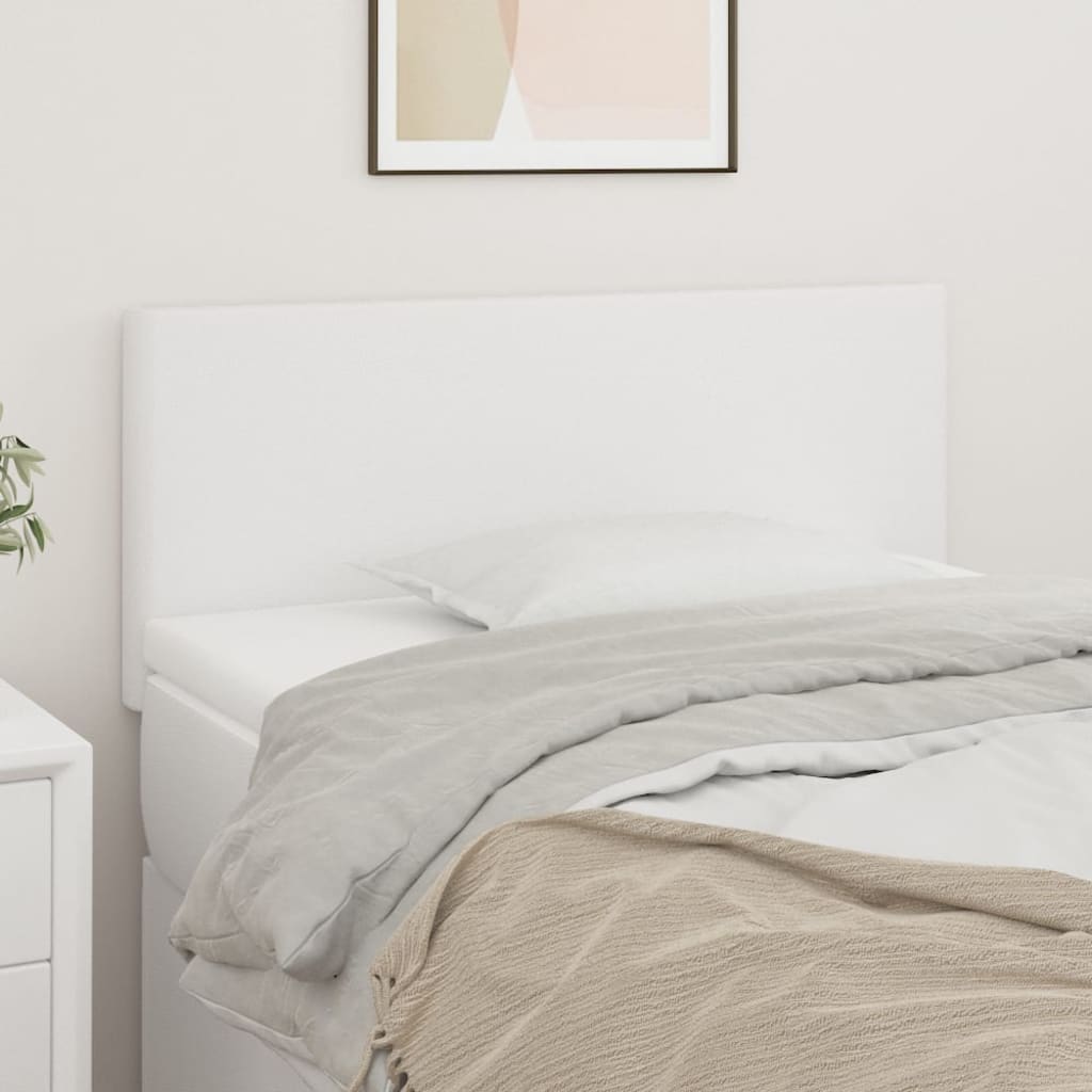 vidaXL Kopfteil Weiß 100x5x78/88 cm Kunstleder