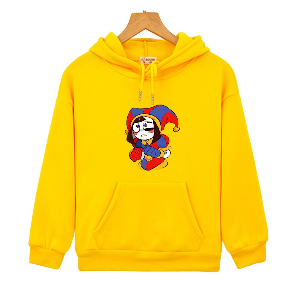 Pomni The Amazing Digital Circus Y2k Sudadera Sweatshirts Cartoon Tv Show Clothes for Women Fleece Winter Long Sleeve Kawaii Tops