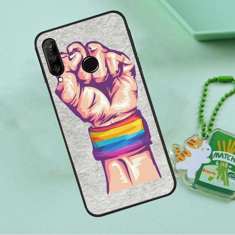 Rainbow Gay LGBT Finger For Huawei Nova 8i 11i 12i 12s 9 10 SE Y90 Y60 Y70 Y72 Y61 Y91 P20 P30 P40 Lite P60 Pro Case