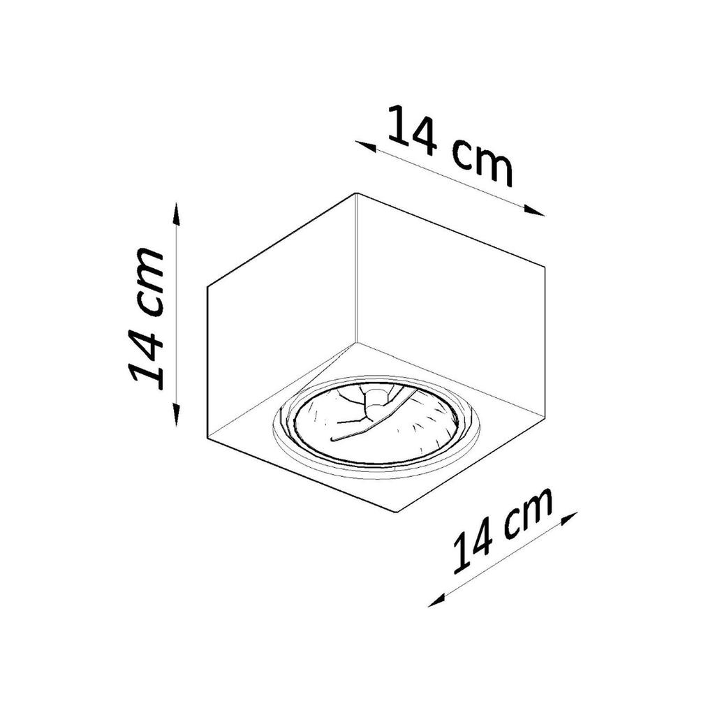 Plafon Seida 1 Gu10 Es111 Biały Sollux Sl.0850
