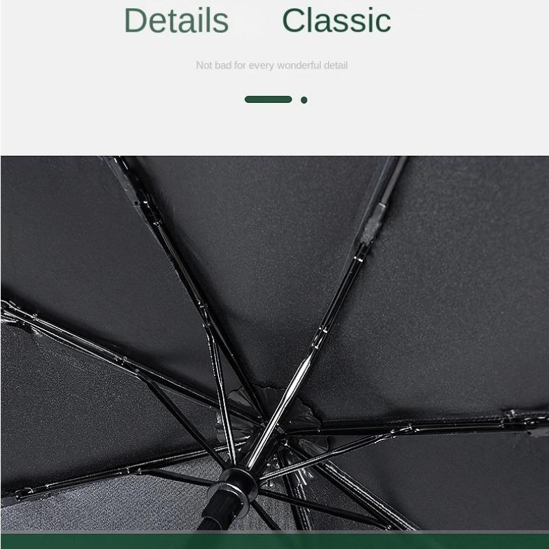 8 Ribber Reise Regn Solparaplyer Vindtett Flerfarget reiseparaply Automatisk åpning og lukking