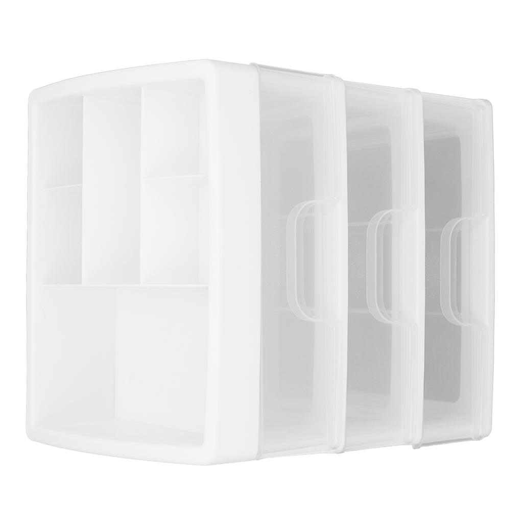 3 Layers Drawer Makeup Organizer 3 Layers Drawer Type Dustproof Makeup Storage Drawers Transparent Makeup Storage Organizer