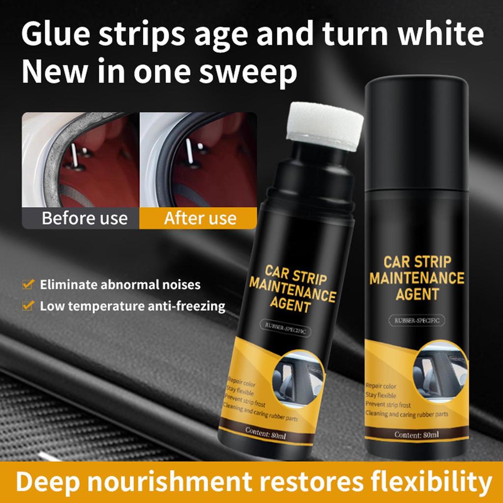 Ochrana gumového těsnění 80 ml Odolná proti povětrnostním vlivům Snižuje hluk Automobilové potřeby Obnova plastových dílů auta Pro automobily, obytné vozy, okna, kufry