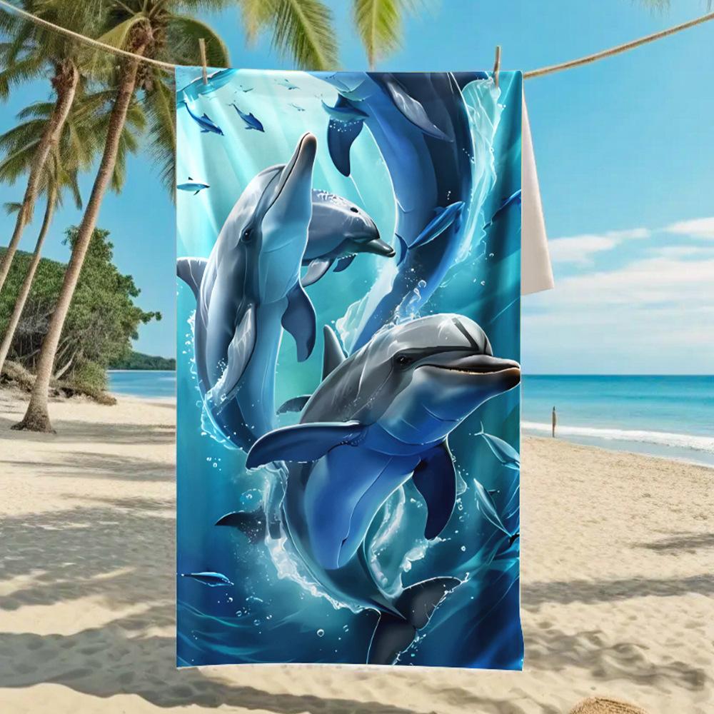 2026 Mermaid Tail Beach Towel Printed Towel Seaside Vacation Absorbent Beach Towel