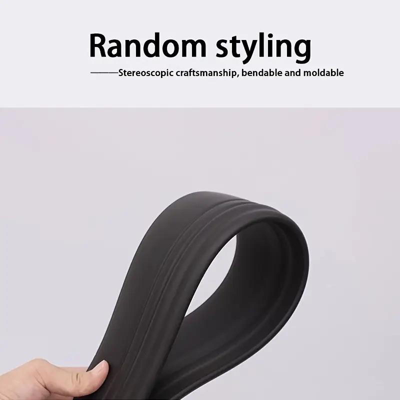1PC 2M/78.74in 3D Self-adhesive Foam Baseboard Wall Sticker Waistline Floor Corner Line Skirting Board Stickers Household