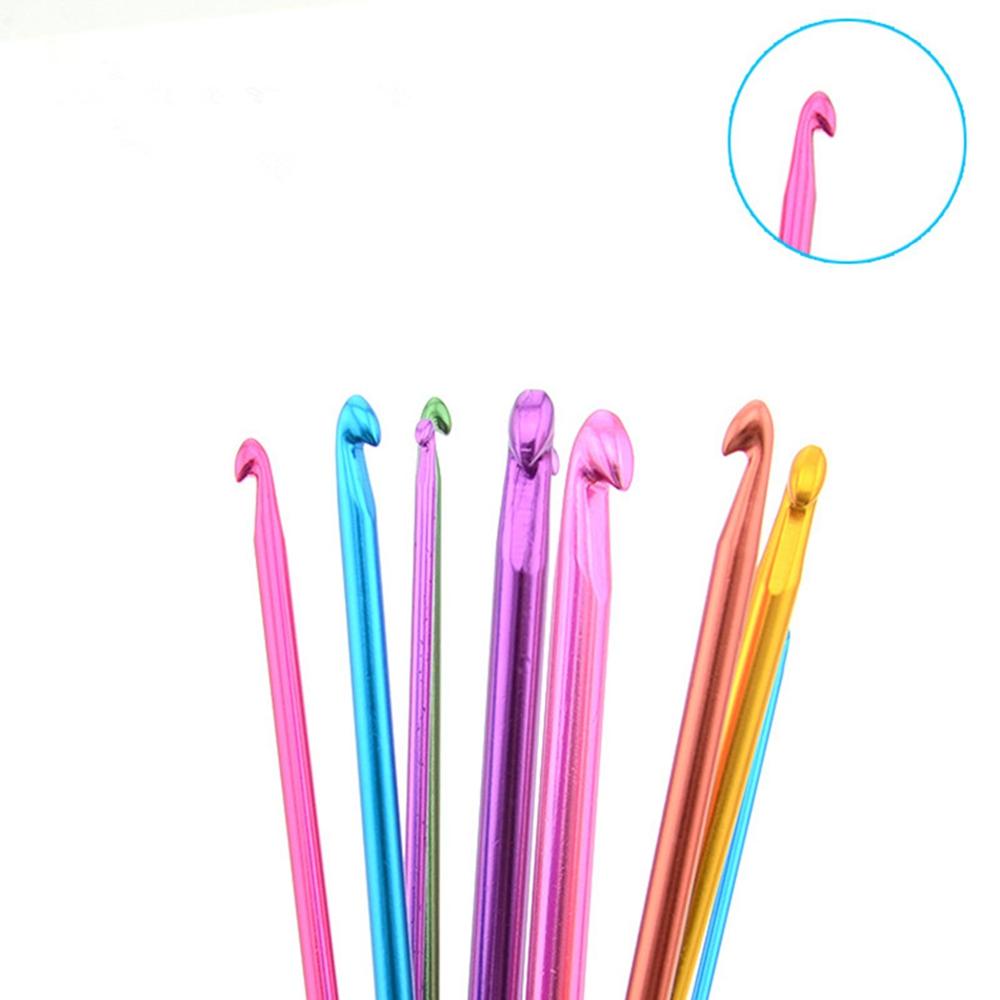With Ergonomic Grips Yarn Craft Crochet Hook Set Sewing Needles Weave Accessaries Knitting Needles