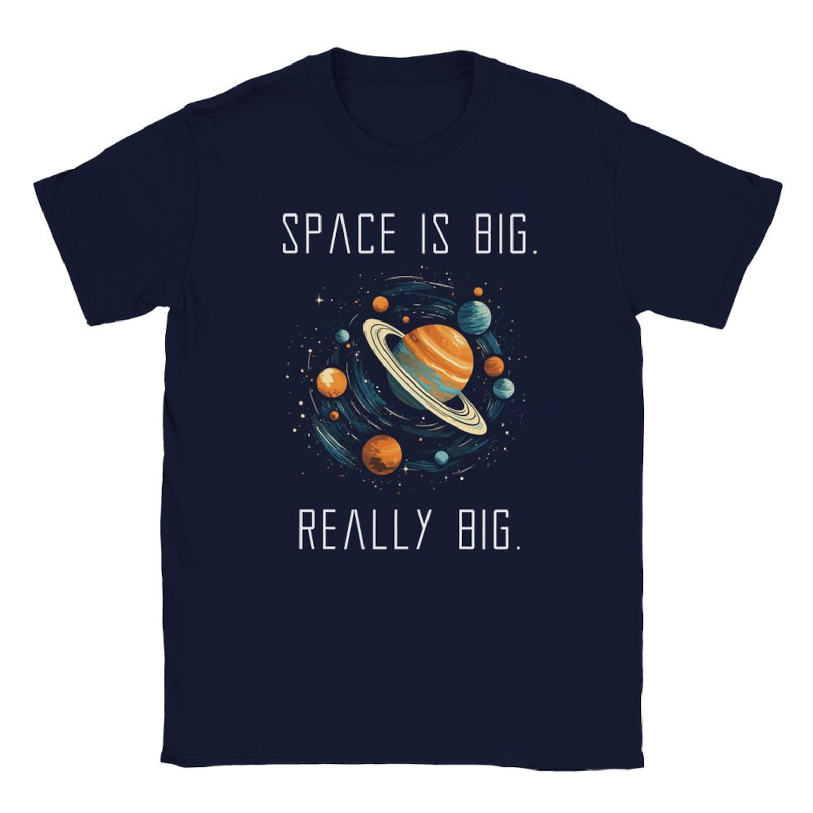 Hitchhikers guide to the galaxy T-shirt - Space is Big T-Shirt- H2G2 - Douglas Adams 4XL