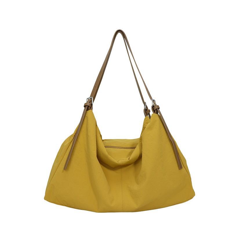 

Japanese Lightweight Large-capacity Casual Nylon Tote Bag Women Lazy Commuting Travel Outdoor Shoulder Cross-body жовтий