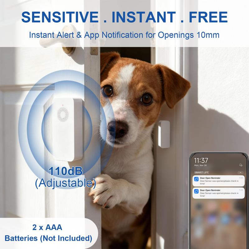 Tuya WiFi Door Sensor Contact Sensor For Home School Hospital Hotel Office Alarm Security Protection