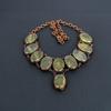 Flourite Copper Electroformed Necklace with Adjustable Chain, Handmade Gemstone Jewelry Necklace For Memorial Day