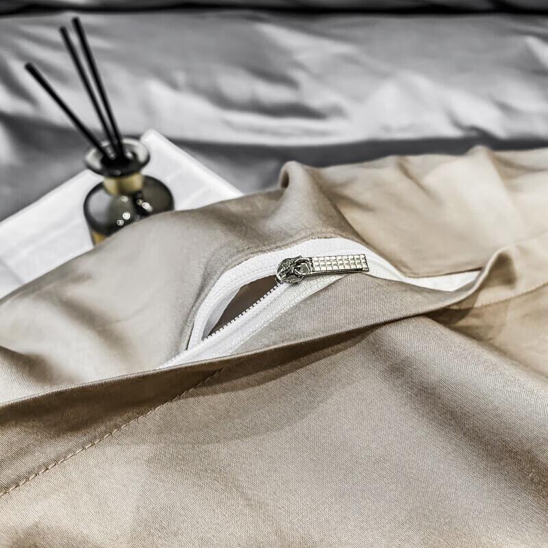 Nanjiren Imitation Tencel Solid Color 4-Piece Bedding Set