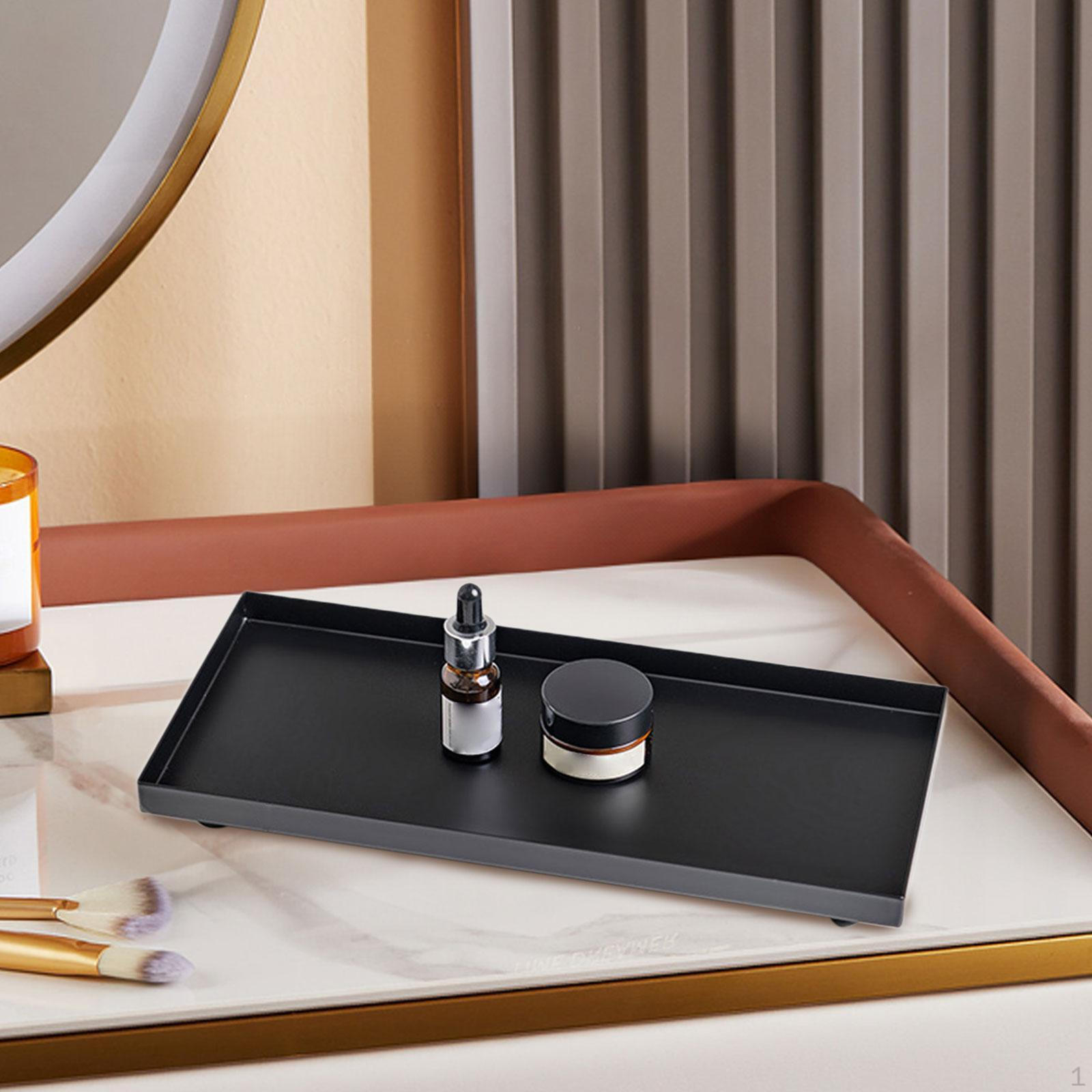 

Косметический поднос для ванной, Держатель для браслетов, ожерелий, украшений, Органайзер для столешницы для отелей L чёрный