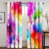 Vibrant Water Painting Luxurious Window Panel Drapes in the Kids Bedroom Living Room Hall Treatments Kitchen Decoration Drapes Blinds