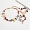 Irregular Colorful Resin Beads Necklace and Bracelet Set Vacation Stages and Music Festivals Fashion Jewelry Hot Sale Party Gift