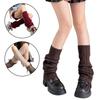 Luxurious Wool Cable Knitted Leg Warmers with Rhombus Pattern for Indoors and Outdoors Winter Boot Covers Long Stockings