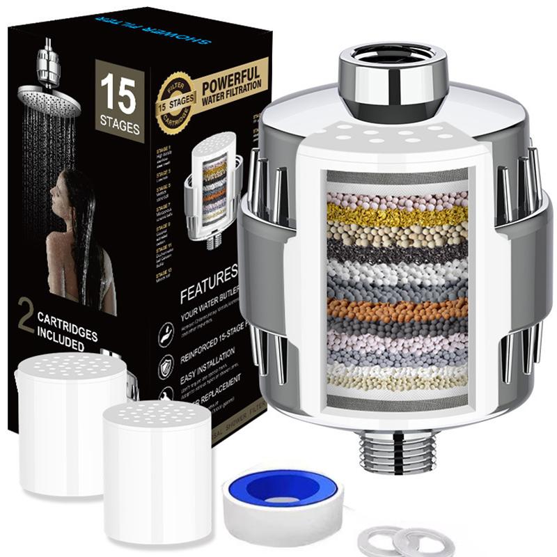 15 Stages Shower Water Filter 15 Layers Of Filtration Remove Chlorine Metals