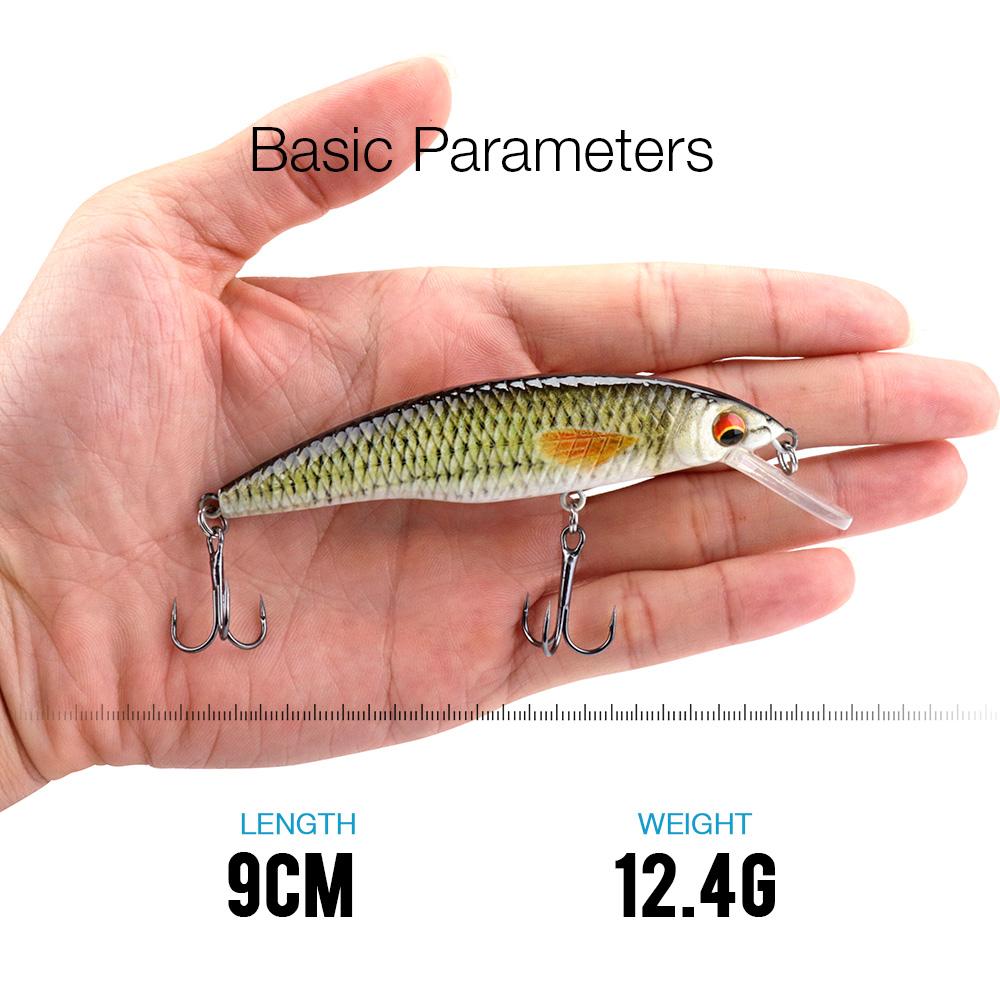 5cm/7cm/9cm Black Minnow Wobblers For Pike Trout Lure Artificial Bait Hard Floating Mini Crankbaits Fishing Lures