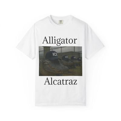 Trump ICE Aligátor Alcatraz Grafikus Póló, Vicces Üzenetes Póló Fla