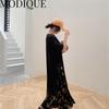 MODIQUE Vară Plus Size Cămașă Rochie Nouă Femei Lejer mozaic Bumbac In Rochie Florală Solid Casual Rochii Femei Gâtul O